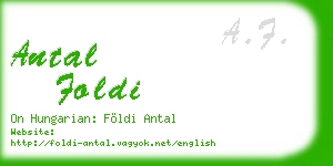 antal foldi business card